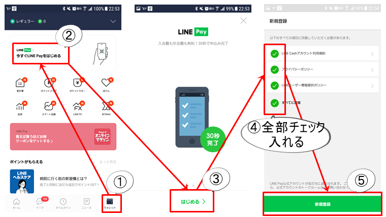 LINEPay登録の仕方